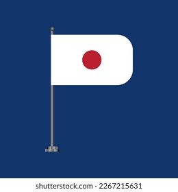 Illustration of Japan flag Template