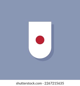 Illustration of Japan flag Template