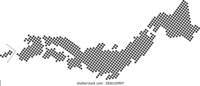ilustración de japón map Vector