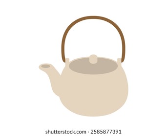 An illustration of a Japanese ceramic teapot.