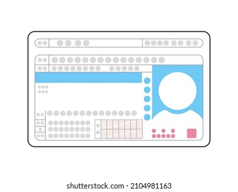 Illustration of a Japanese driver's license (ordinary license).