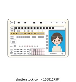 Illustration Japanese Excellent Drivers License Stock Vector (Royalty ...