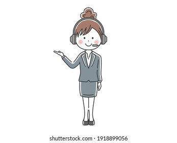 日本人 女性 オペレーター のイラスト素材 画像 ベクター画像 Shutterstock