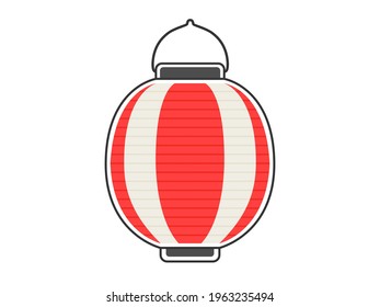 Illustration of Japanese festival lanterns.