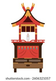 Illustration of a Japanese float, simple vector illustration