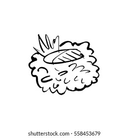Illustration of Japanese food. Drawn with ink.