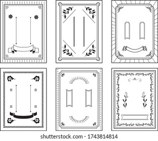 Illustration of Japanese frame and decorative frame