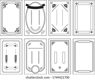 Illustration of Japanese frame and decorative frame