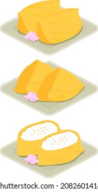 Illustration of Japanese Inari sushi