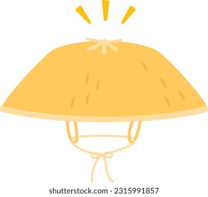 Illustration of the Japanese old sedge hat