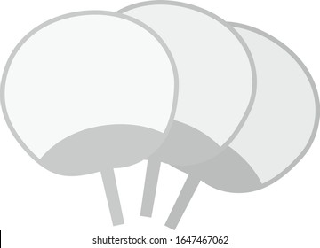 Illustration of japanese paper fan