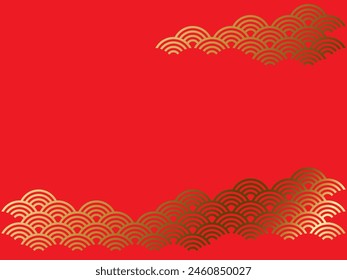 Illustration of Japanese pattern background