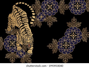 An illustration of Japanese pattern "tiger".
Zodiac clip art.