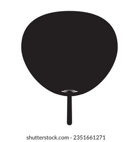 Illustration of Japanese Round paper fan.