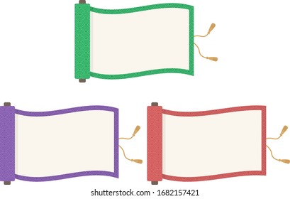 Illustration of Japanese scroll.
Illustration of hanging scroll.