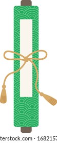Illustration of Japanese scroll.
Illustration of hanging scroll.