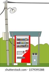 
Illustration Of Japanese Vending Machine