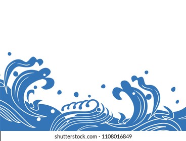 Illustration of Japanese wave