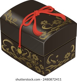 Ilustración de un Tamatebako de Japón (caja del tesoro)