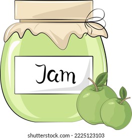 ilustración de una jarra de manzana