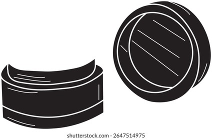 The Illustration of Jar Container Cream Line Art Open