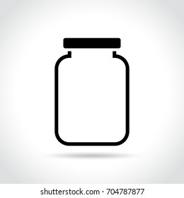 Illustration of jar icon on white background