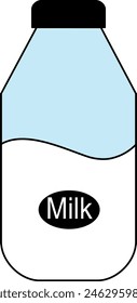 Illustration of a jar with milk
