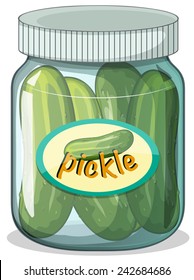 Illustration of a jar of pickle