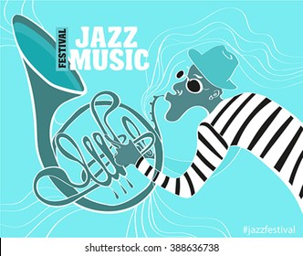 Illustration Jazz Poster Stock Vector (Royalty Free) 388636738 ...