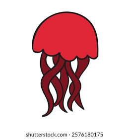 illustration of a jellyfish design vector

