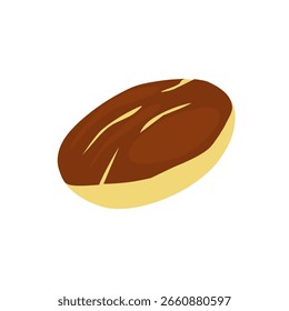 Illustration of jengkol fruit. Flat design Illustration of jengkol. Illustration of raw jengkol salad