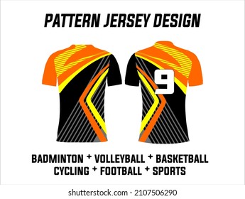 illustration of jersey printing design for football, volleyball, basketball, cycling, badminton and gaming sports teams