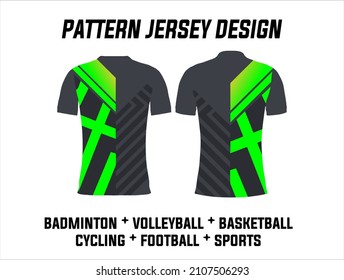 illustration of jersey printing design for football, volleyball, basketball, cycling, badminton and gaming sports teams