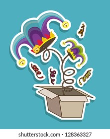 Illustration of a jester hat. April Fools Day. vector illustration