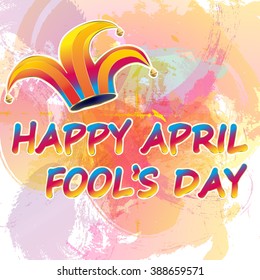 Illustration of a jester hat. April Fools Day. Vector