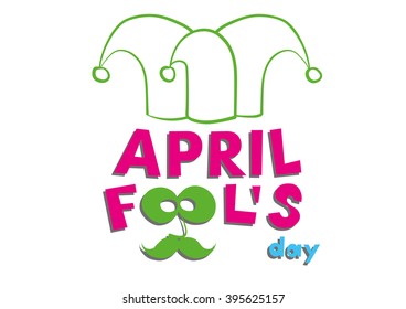Illustration of a jester hat. April Fools Day. vector illustration