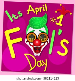 Illustration of a jester hat. April Fools Day. 