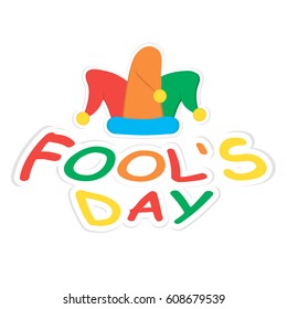 Illustration of a jester hat. Fools Day. vector illustration
