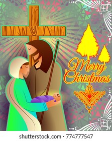 illustration of Jesus birth for Christmas