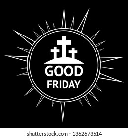 illustration of Jesus Christ crucifixion on Good Friday. Creative background