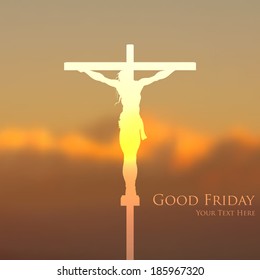 illustration of Jesus Christ crucifixion on Good Friday