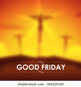 illustration of Jesus Christ crucifixion on Good Friday