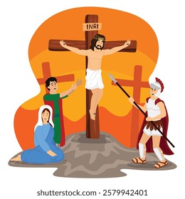 illustration of jesus christ on the cross