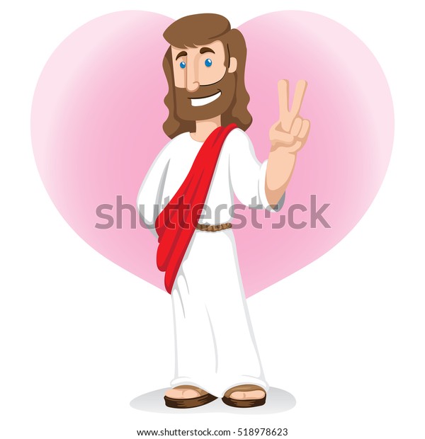 Download Illustration Jesus Christ Signaling Peace Love Stock ...