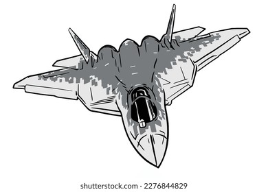 Illustration of Jet fighter pilot vector