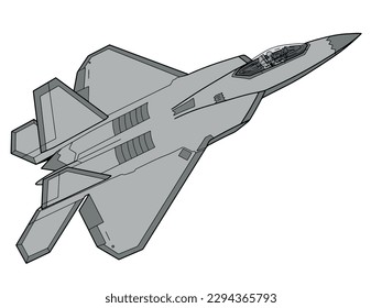 Illustration of jet fighter vector