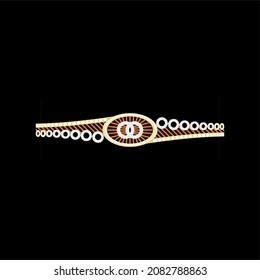 Illustration of jewelery Bangle designs with precious stones, Great for jewelry factories and jewelry stores 