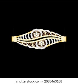 Illustration of jewelery Bangle designs with precious stones, Great for jewelry factories and jewelry stores 