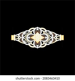 Illustration of jewelery Bangle designs with precious stones, Great for jewelry factories and jewelry stores 