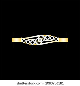 Illustration of jewelery Bangle designs with precious stones, Great for jewelry factories and jewelry stores.